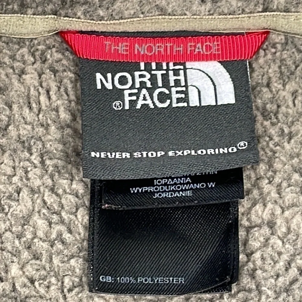 The North Face Fleece Quarter Zip Sweater Speckled Gray Neutral Sz L